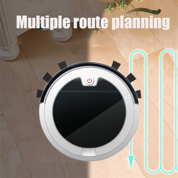 Home Smart Sweeping Robot Planning Route Remote Control Large Suction Cleaner Sweeper(White Black)
