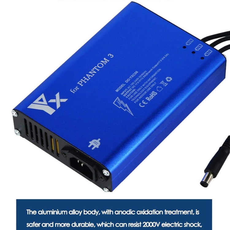4 in 1 Parallel Power Hub Intelligent Battery Controller Charger for DJI Phantom 3 Standard SE FPV Drone, Plug Type:UK Plug