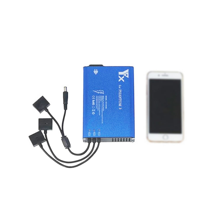 4 in 1 Parallel Power Hub Intelligent Battery Controller Charger for DJI Phantom 3 Standard SE FPV Drone, Plug Type:UK Plug