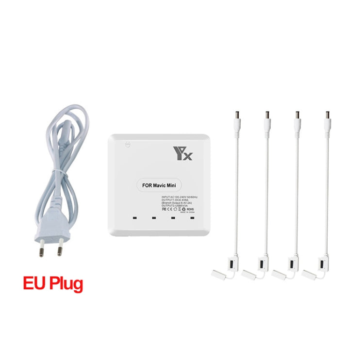 For DJI Mavic Mini Charger Battery USB 6 in 1 Hub Intelligent Battery Controller Charger, Plug Type:EU Plug