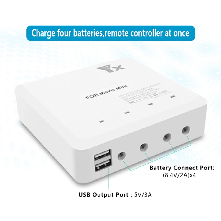 For DJI Mavic Mini Charger Battery USB 6 in 1 Hub Intelligent Battery Controller Charger, Plug Type:AU Plug