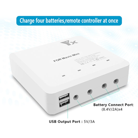 For DJI Mavic Mini Charger Battery USB 6 in 1 Hub Intelligent Battery Controller Charger, Plug Type:AU Plug