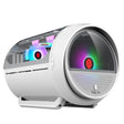 GAMEKM Genki Bomb Personality Gaming Internet Cafe Side Through Gaming Case USB 3.0 Water-cooled Desktop Computer Case(White) - Computer Cases & Towers by PMC TechLife | Online Shopping South Africa | PMC TechLife | Buy Now Pay Later Mobicred