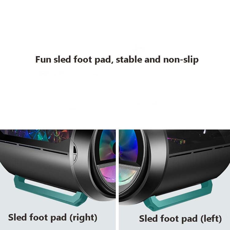 GAMEKM Genki Bomb Personality Gaming Internet Cafe Side Through Gaming Case USB 3.0 Water-cooled Desktop Computer Case(Black)