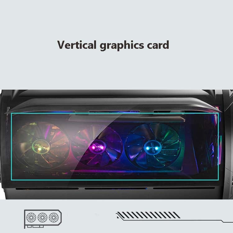 GAMEKM Genki Bomb Personality Gaming Internet Cafe Side Through Gaming Case USB 3.0 Water-cooled Desktop Computer Case(Black)