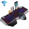 K680 Rechargeable Wireless Keyboard and Mouse Set(Black Mixed Color) - Wireless Keyboard by PMC Jewellery | Online Shopping South Africa | PMC Jewellery | Buy Now Pay Later Mobicred