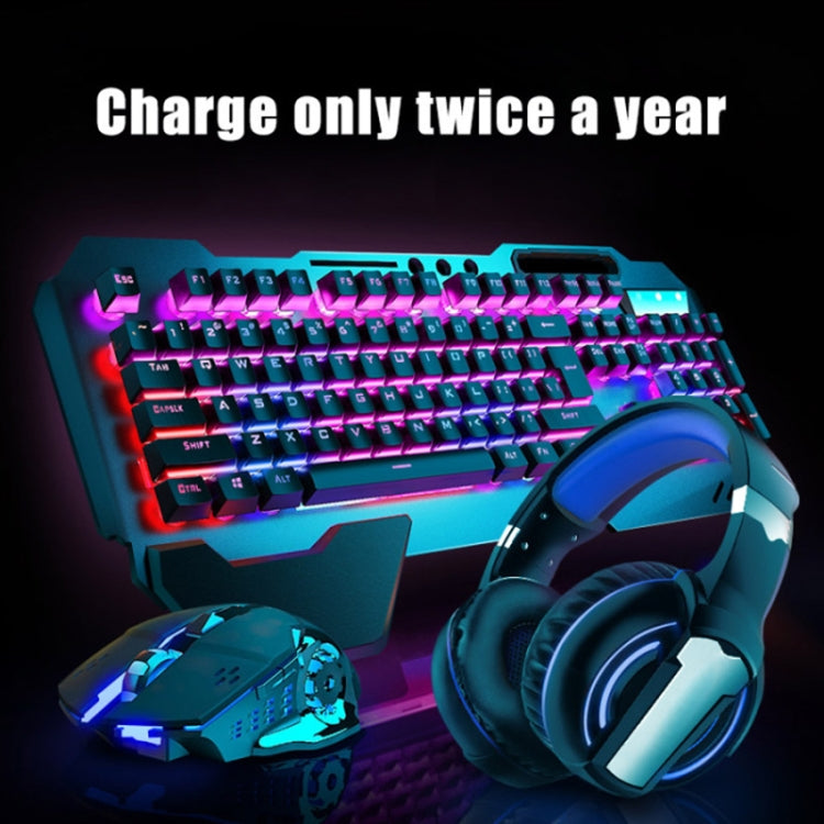 K680 Rechargeable Wireless Keyboard and Mouse Set(Black Mixed Color)