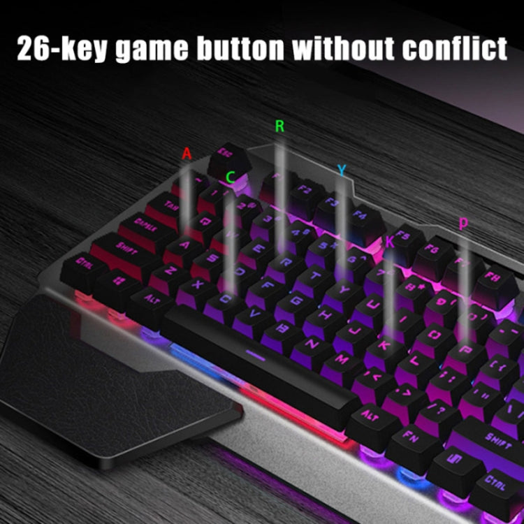 K680 Rechargeable Wireless Keyboard and Mouse Set(Black Mixed Color)