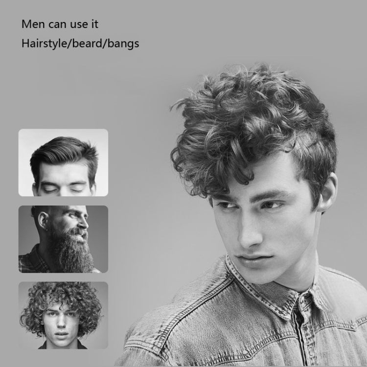 Small Wave Curling Iron For Men Beard Curling Iron 3D Ceramic Thermostat Hair Straightener(US Plug)