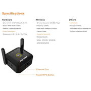 PIX-LINK WR22 300Mbps Wifi Wireless Signal Amplification Enhancement Extender, Plug Type:EU Plug(Black)