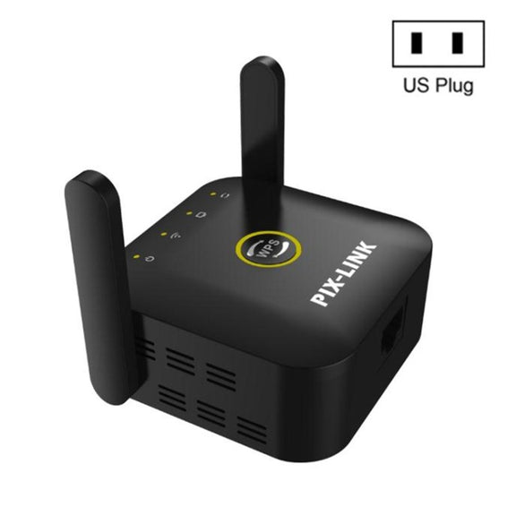 PIX-LINK WR22 300Mbps Wifi Wireless Signal Amplification Enhancement Extender, Plug Type:US Plug(Black)