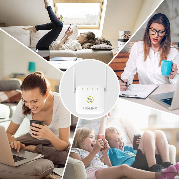 PIX-LINK WR22 300Mbps Wifi Wireless Signal Amplification Enhancement Extender, Plug Type:US Plug(White)