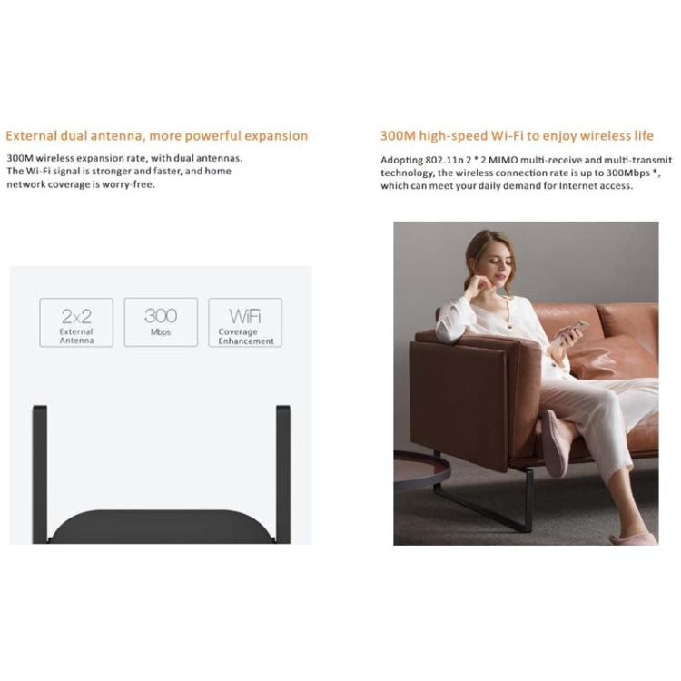 PIX-LINK WR22 300Mbps Wifi Wireless Signal Amplification Enhancement Extender, Plug Type:US Plug(White)
