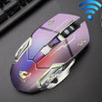 FREEDOM-WOLF X8 2400 DPI 6 Keys 2.4G Wireless Charging Silent Luminous Gaming Mechanical Mouse(Metal Grey) - Wireless Mice by PMC TechLife | Online Shopping South Africa | PMC TechLife | Buy Now Pay Later Mobicred