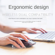FREEDOM-WOLF X8 2400 DPI 6 Keys 2.4G Wireless Charging Silent Luminous Gaming Mechanical Mouse(Star Black)