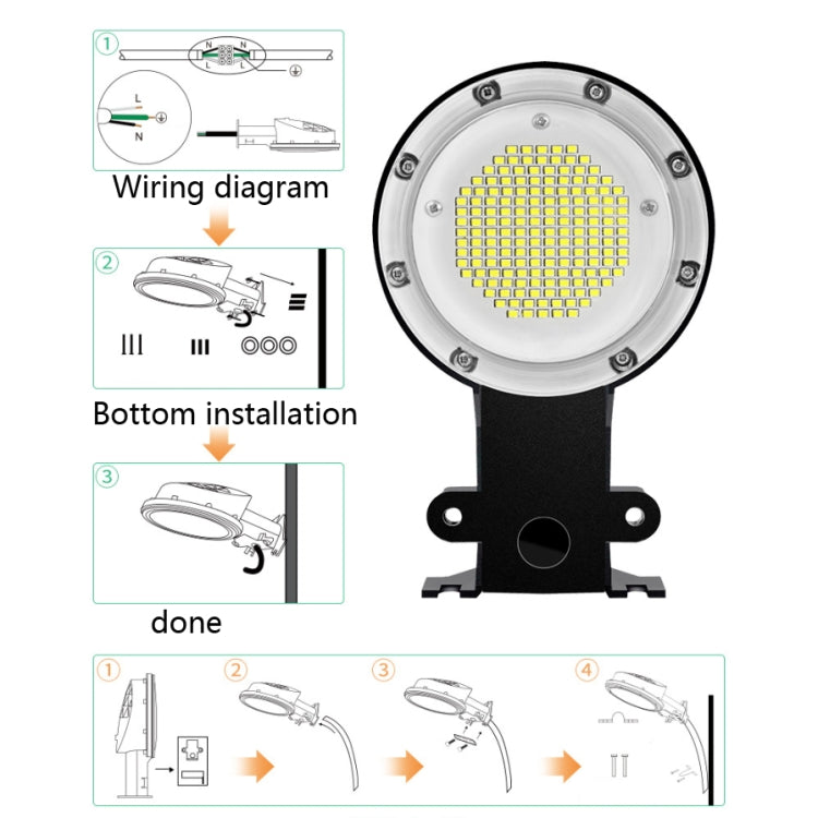 35W LED Outdoor Light Sensing IP65 Water-resistant Wall Lamp Garden Courtyard Street Light(White Light)