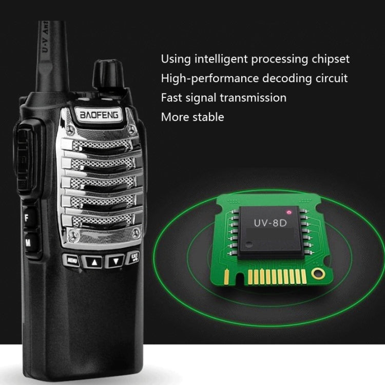 Baofeng UV-8D 8W High-power Dual-transmit Button Multifunctional Walkie-talkie, Plug Specifications:US Plug
