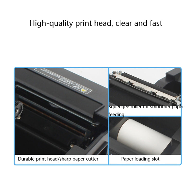Xprinter XP-A160M Thermal Printer Catering Bill POS Cash Register Printer, Style:US Plug(USB)