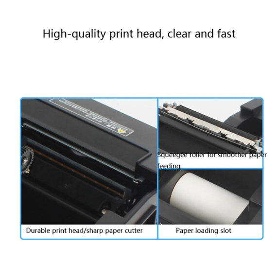 Xprinter XP-A160M Thermal Printer Catering Bill POS Cash Register Printer, Style:EU Plug(USB)