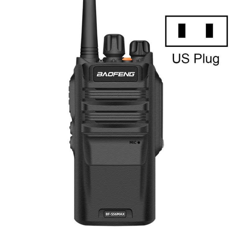 Baofeng BF-S56MAX High-power Water-resistant Handheld Communication Device Walkie-talkie, Plug Specifications:US Plug