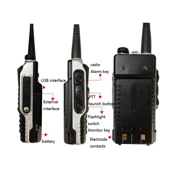 Baofeng BF-B2Plus Outdoor 50km Mini High-power FM Walkie-talkie, Plug Specifications:EU Plug