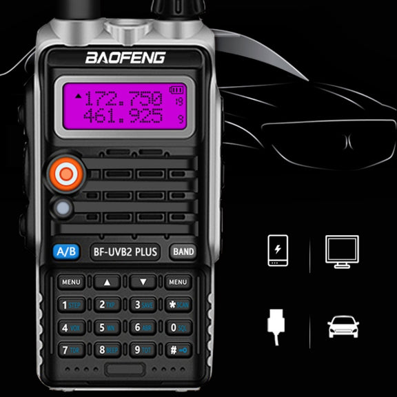 Baofeng BF-B2Plus Outdoor 50km Mini High-power FM Walkie-talkie, Plug Specifications:US Plug