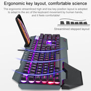 618 Internet Cafe Game Manipulator Keyboard and Mouse Set, Cable Length: 1.6m(Black)