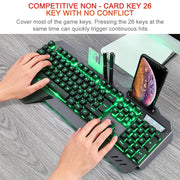 618 Internet Cafe Game Manipulator Keyboard and Mouse Set, Cable Length: 1.6m(Black)