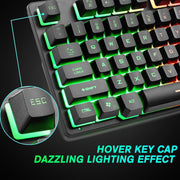 ZIYOULANG K16 87 Keys Colorful Mixed Light Gaming Notebook Manipulator Keyboard, Cable Length: 1.5m