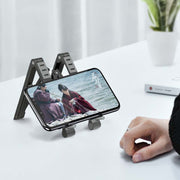 Metal Laptop Stand Computer Cooling Folding Mini Flat Raised Bracket(Gray)