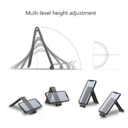 Metal Laptop Stand Computer Cooling Folding Mini Flat Raised Bracket(Gray)