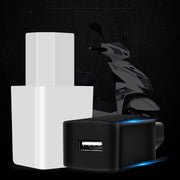 3 PCS Universal Car Intelligent Reverse Connection Lithium Battery Electric Car Mobile Phone Charger, Style:Extended White Double Port 2A