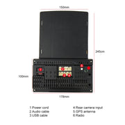 9.7 inch Vertical Screen HD 2.5D Glass Car MP5 Player Android Navigation All-in-one Machine, Specification:Standard+4 Lights Camera
