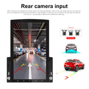9.7 inch Vertical Screen HD 2.5D Glass Car MP5 Player Android Navigation All-in-one Machine, Specification:Standard+8 Lights Camera