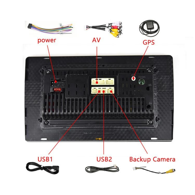 Universal Machine Android Smart Navigation Car Navigation DVD Reversing Video Integrated Machine, Size:10inch 2+32G, Specification:Standard+4 Lights Camera
