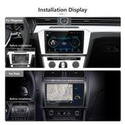 Universal Machine Android Smart Navigation Car Navigation DVD Reversing Video Integrated Machine, Size:9inch 2+16G, Specification:Standard+8 Lights Camera