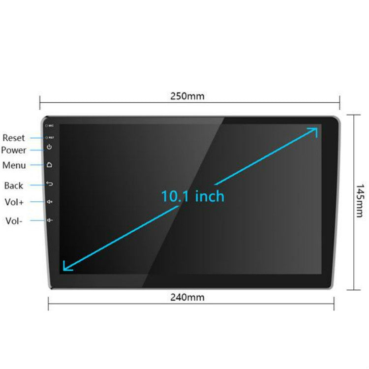Universal Machine Android Smart Navigation Car Navigation DVD Reversing Video Integrated Machine, Size:10inch 2+32G, Specification:Standard+8 Lights Camera
