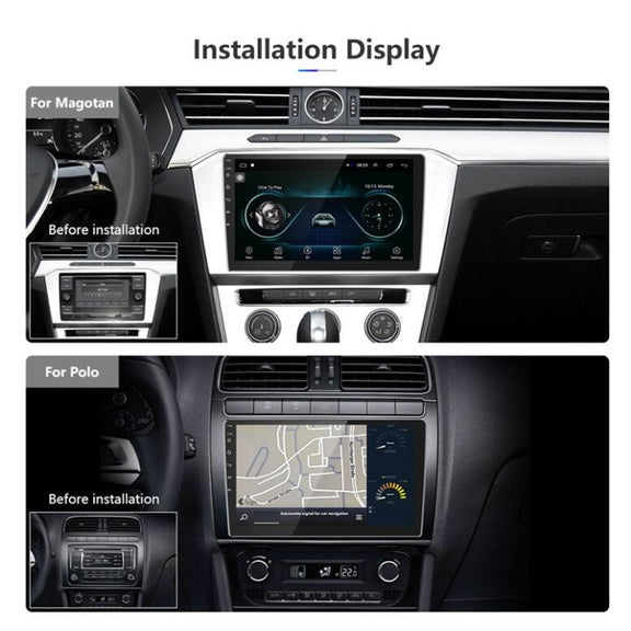 Universal Machine Android Smart Navigation Car Navigation DVD Reversing Video Integrated Machine, Size:10inch 2+32G, Specification:Standard+8 Lights Camera
