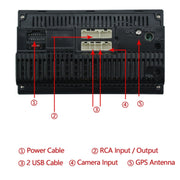 Car 7 inch Universal Android Navigation MP5 Player GPS Bluetooth Car Navigation All-in-one, Specification:Standard +4 Lights Camera
