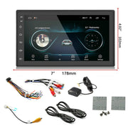 Car 7 inch Universal Android Navigation MP5 Player GPS Bluetooth Car Navigation All-in-one, Specification:Standard +8 Lights Camera