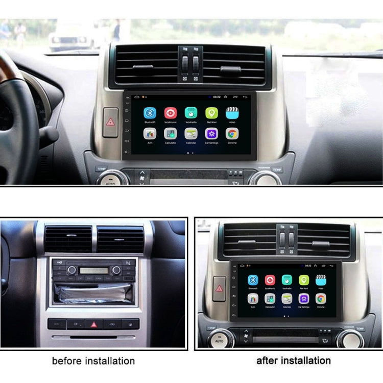 Car 7 inch Universal Android Navigation MP5 Player GPS Bluetooth Car Navigation All-in-one, Specification:Standard +8 Lights Camera
