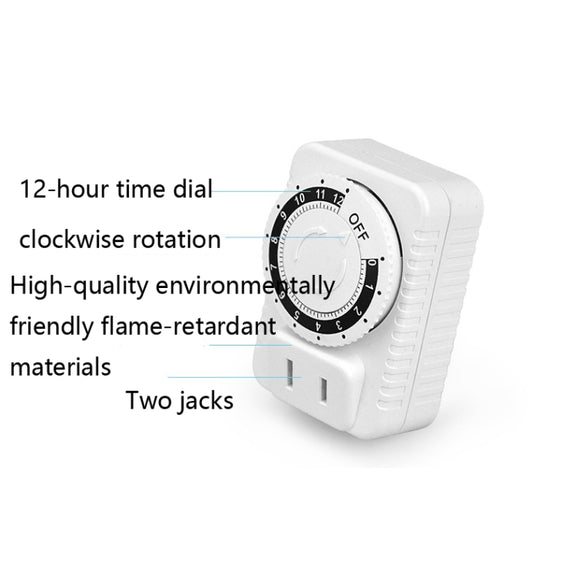 2 PCS ChangXin Electric Vehicle Timer Charger Mechanical Timer Socket Countdown Off Timer Socket(CX-05 110V)
