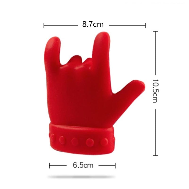 2 PCS Kitchen Silicone Pot Lid Raising Gadget Finger Shaped Pot Lid Spill-proof Raising Spoon Rack