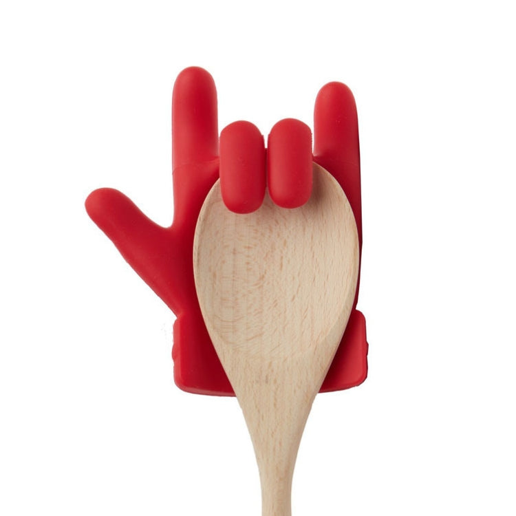 2 PCS Kitchen Silicone Pot Lid Raising Gadget Finger Shaped Pot Lid Spill-proof Raising Spoon Rack