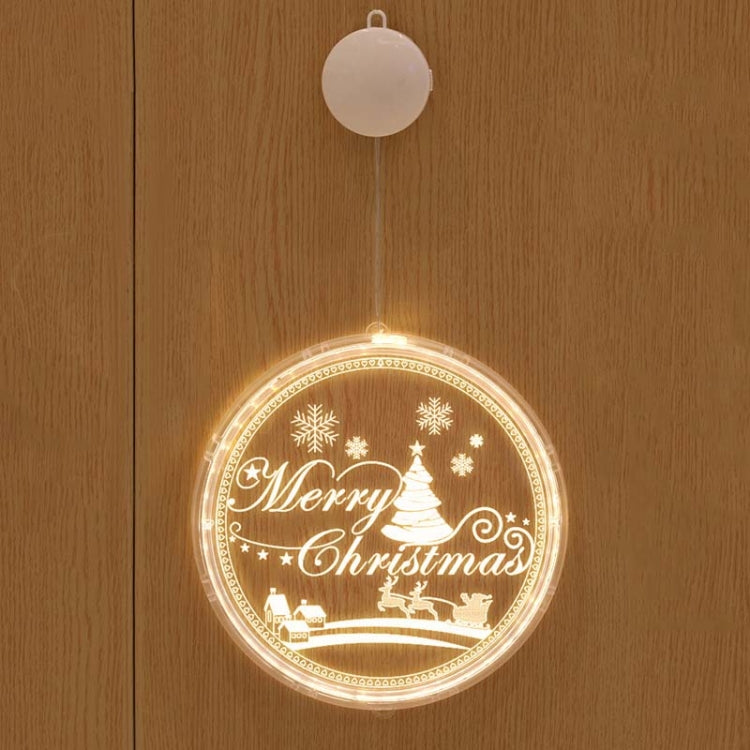 Christmas Decoration Light LED Holiday 3D Hanging Lamp, Power:Battery(Merry Christmas)