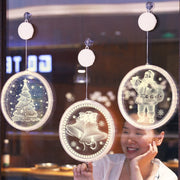 Christmas Decoration Light LED Holiday 3D Hanging Lamp, Power:Battery(Merry Christmas)