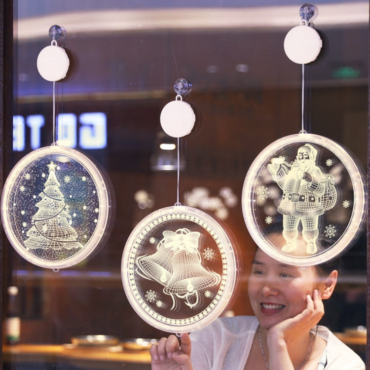 Christmas Decoration Light LED Holiday 3D Hanging Lamp, Power:Battery(Merry Christmas)