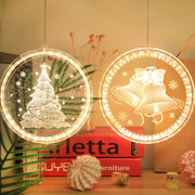 Christmas Decoration Light LED Holiday 3D Hanging Lamp, Power:Battery(Merry Christmas)