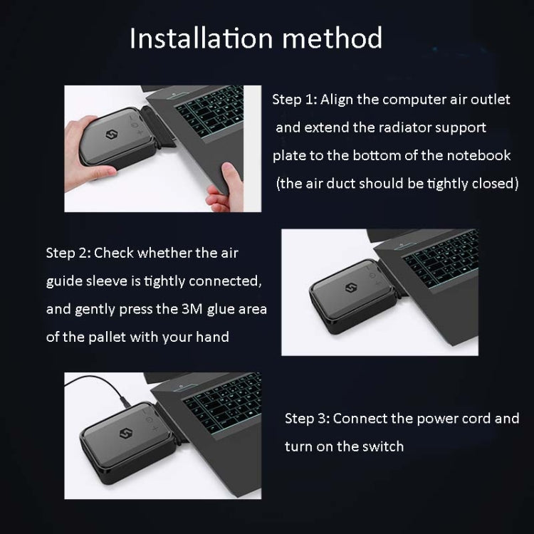 Suohuang Computer Notebook Exhaust Radiator Side Suction Fan Machine for Lenovo/ASUS/Dell laptops, Style:Colorful-220V Intelligent Constant Temperature, CN Plug