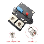 50A Auto Circuit Breaker Car Audio Fuse Holder Power Insurance Automatic Switch(Blue)
